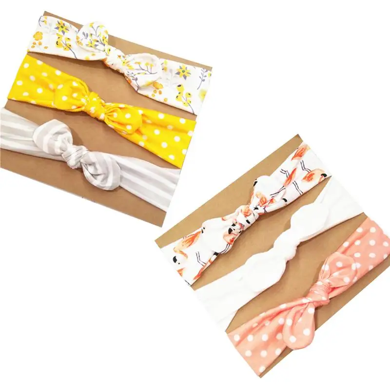 Three-in-one assembly / autumn and winter baby hair band female bow cotton headband newborn head jewelry | Детская одежда и обувь