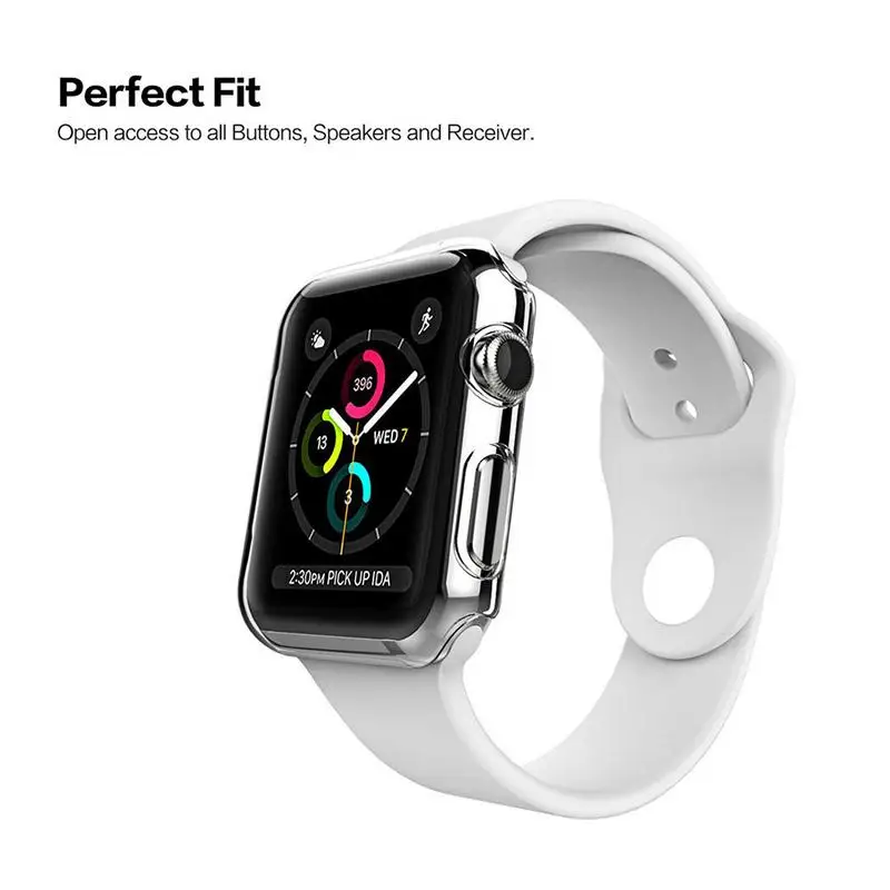 Силиконовый Жесткий Чехол для Apple Watch Series 4 44 мм 40 защитный чехол из поликарбоната