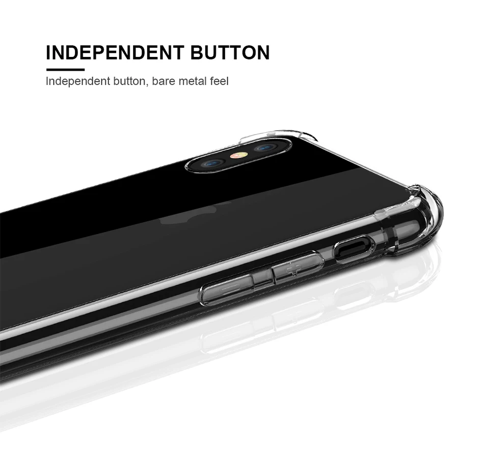 KISSCASE Shockproof TPU Case For iPhone XS Max XR 7 8 Plus Clear Soft Cases 5S 5 SE X 10 6S 6 Phone Shell | Мобильные телефоны и