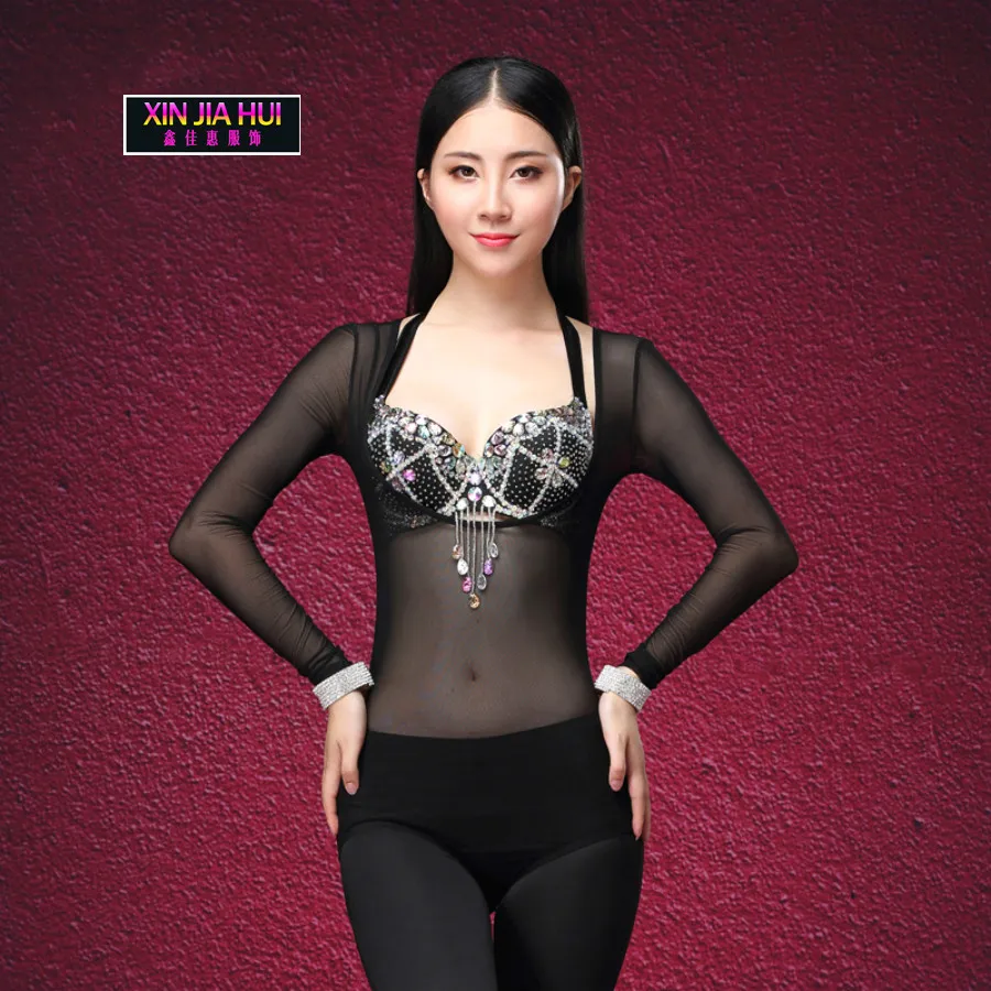 Unitard одежда для танца живота с длинными рукавами аксессуары женские боди нижняя