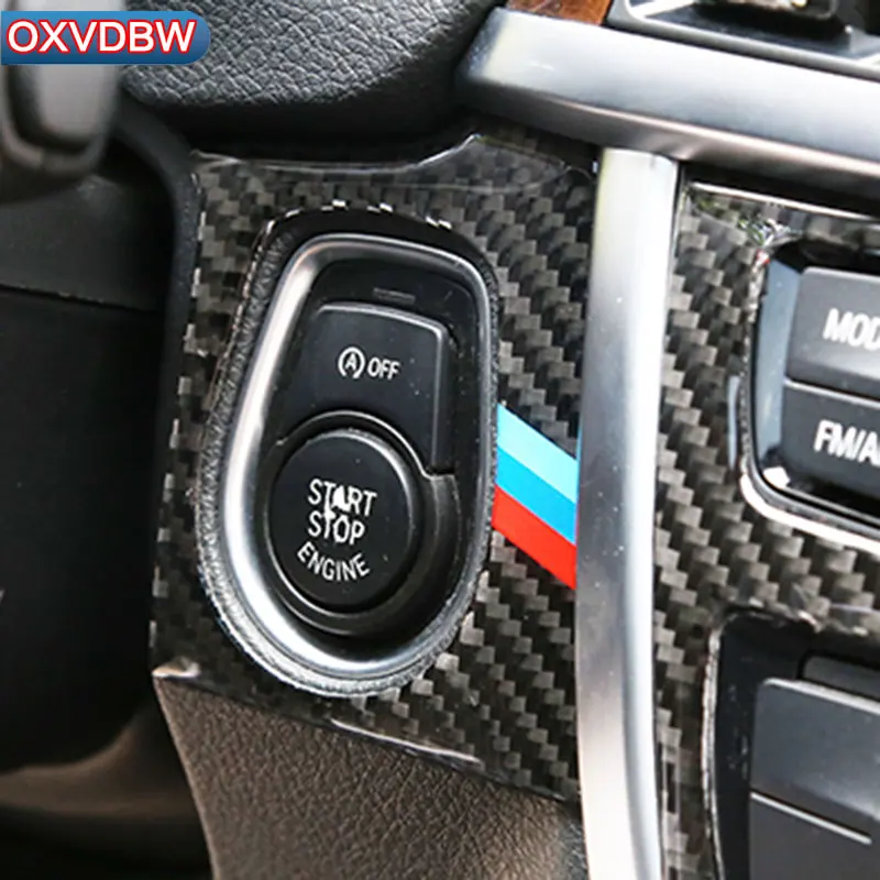Для BMW F30 F34 внутренняя отделка из углеродного волокна кнопка запуска двигателя