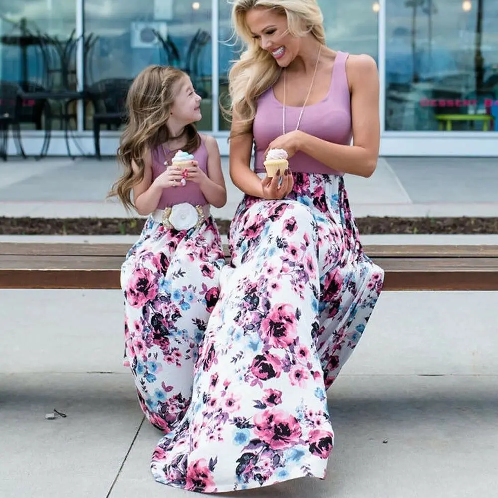 Женское платье макси в стиле бохо длинное праздничное с цветочным принтом | Мать