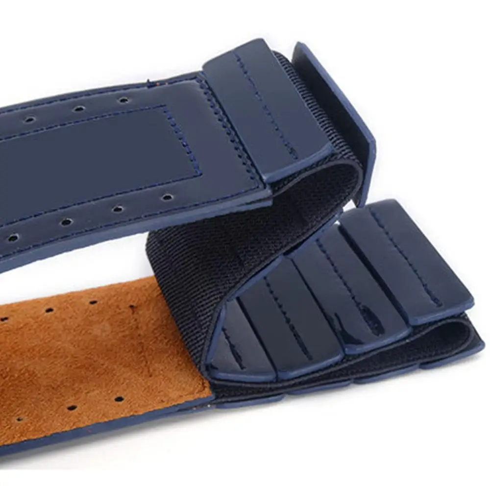 Ladies Decorative Belts Dermis Elastic Blue Waistband Waistline Patent Leather Down Jackets Waistband Women FCO123
