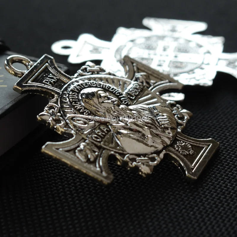 Католический Санта Бенедикт pax металлическая подвеска crux sanctia patris st. Benedict bless