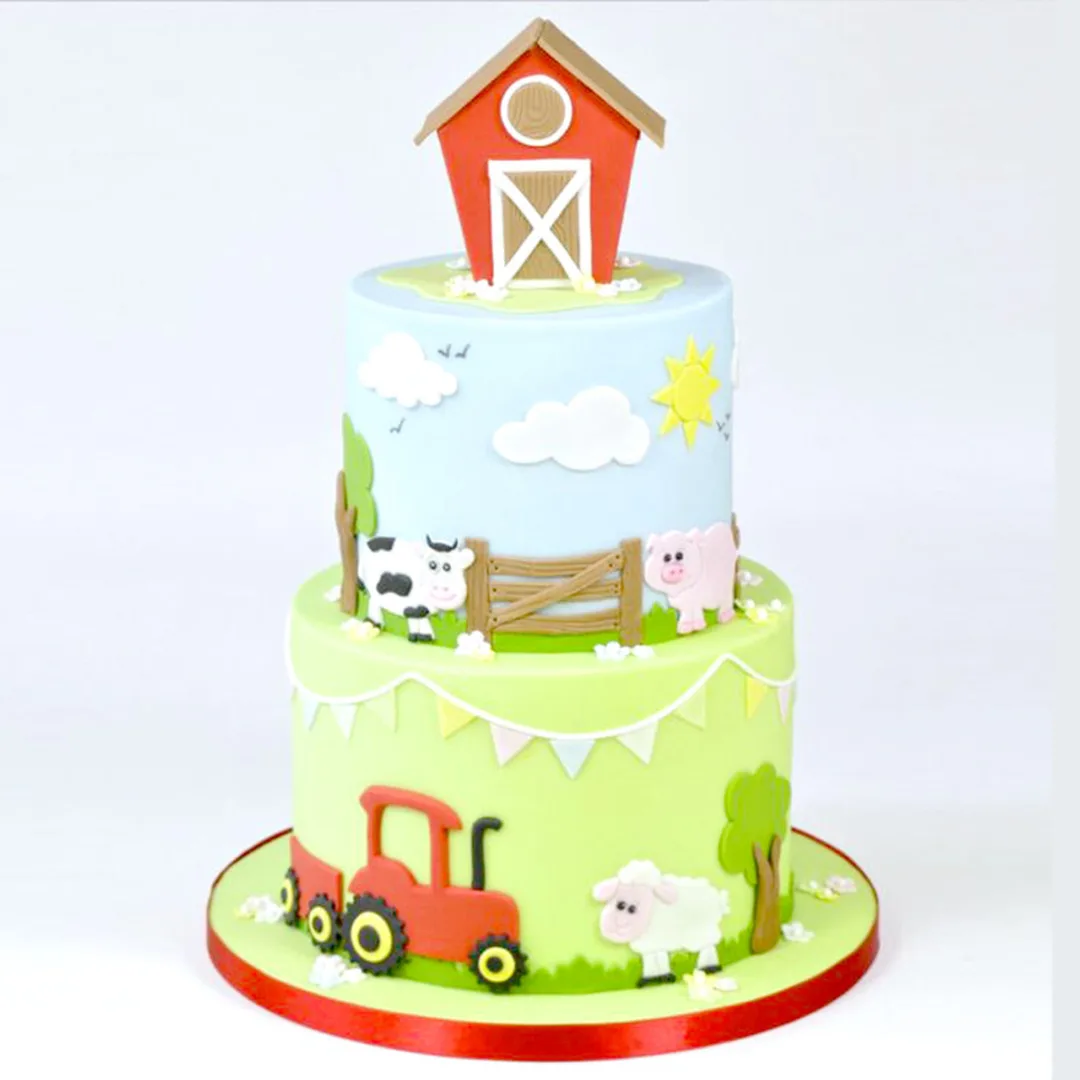 DIY 3D силиконовые животных Fondant (сахарная) Торт Формочки силиконовая форма для