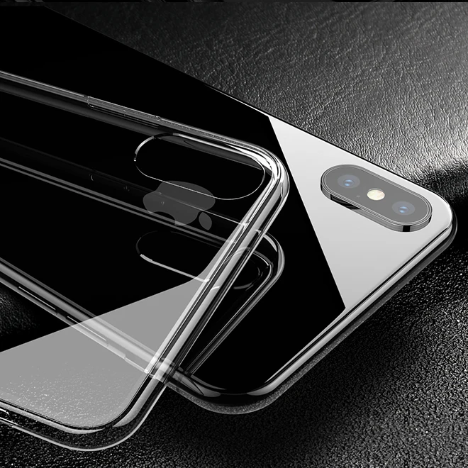 Bakeey прозрачный чехол из закаленного стекла для телефона iPhone XS Max 6D мягкий