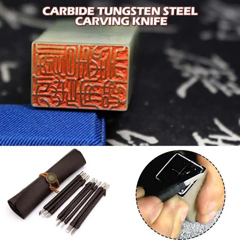 Tungsten Carving Pen Set Graver Lettering Engraving Tool Leather Durable High Hardness Wear Heat Corrosion Resistance Strength | Дом и сад