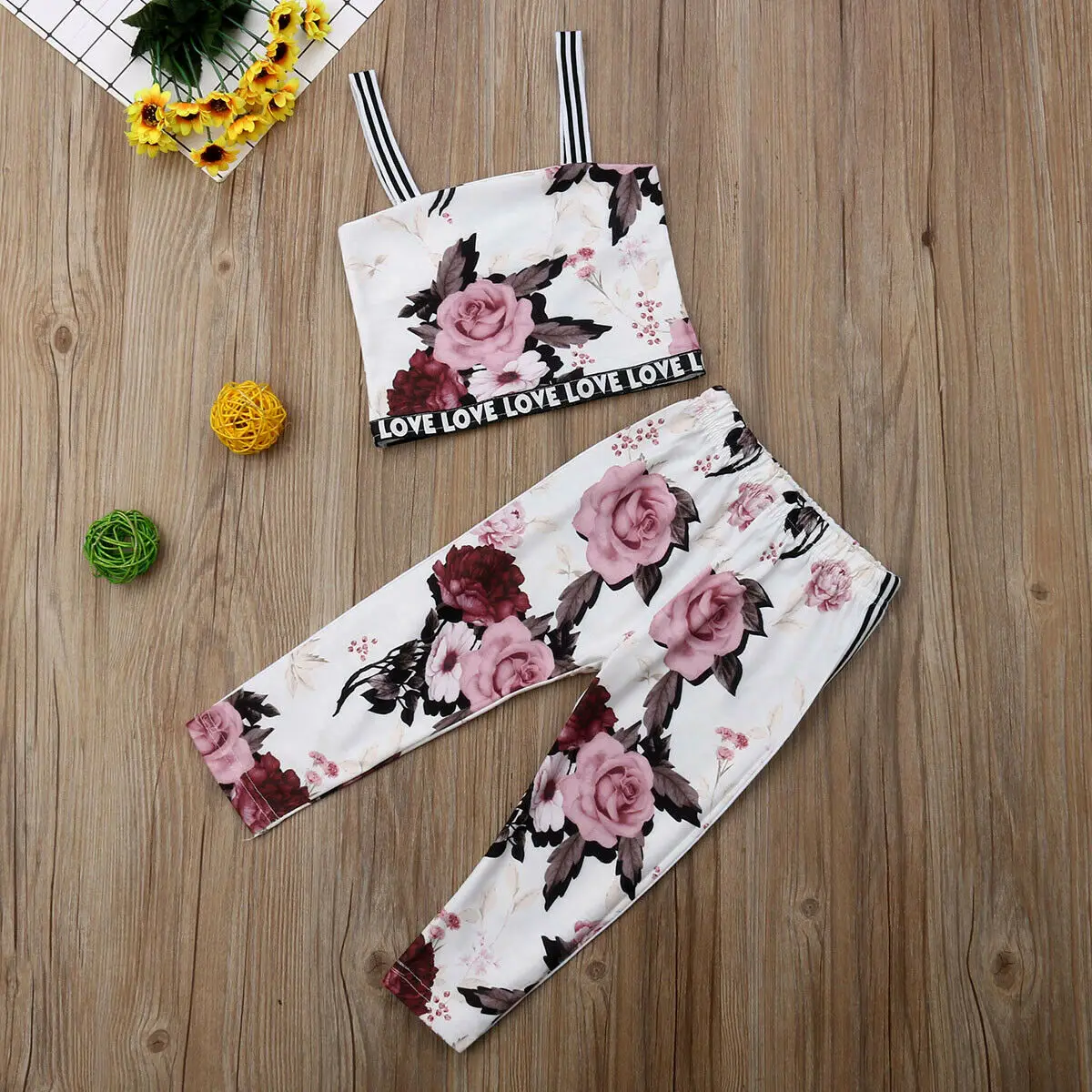 Комплект из 2 предметов Pudcoco новый брендовый жилет без рукавов с цветочным