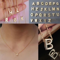fashion women name letter initial chain charm pendant necklace jewelry gift necklace jewelry accessories girlfriend gift