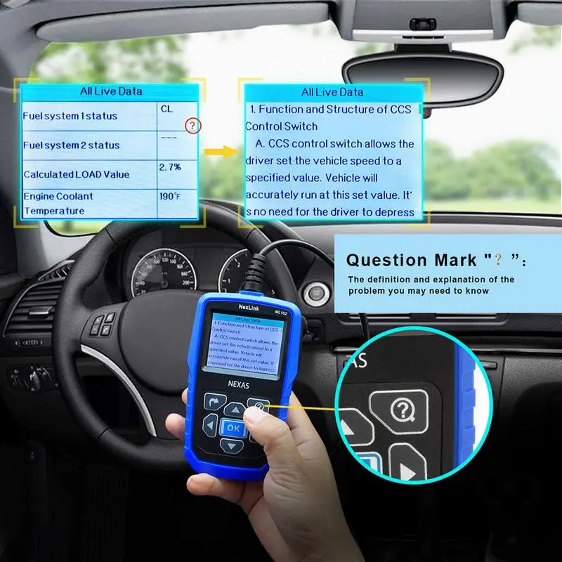 Автомобильный диагностический инструмент Nexas NL102P OBD OBD2 для обычных грузовиков