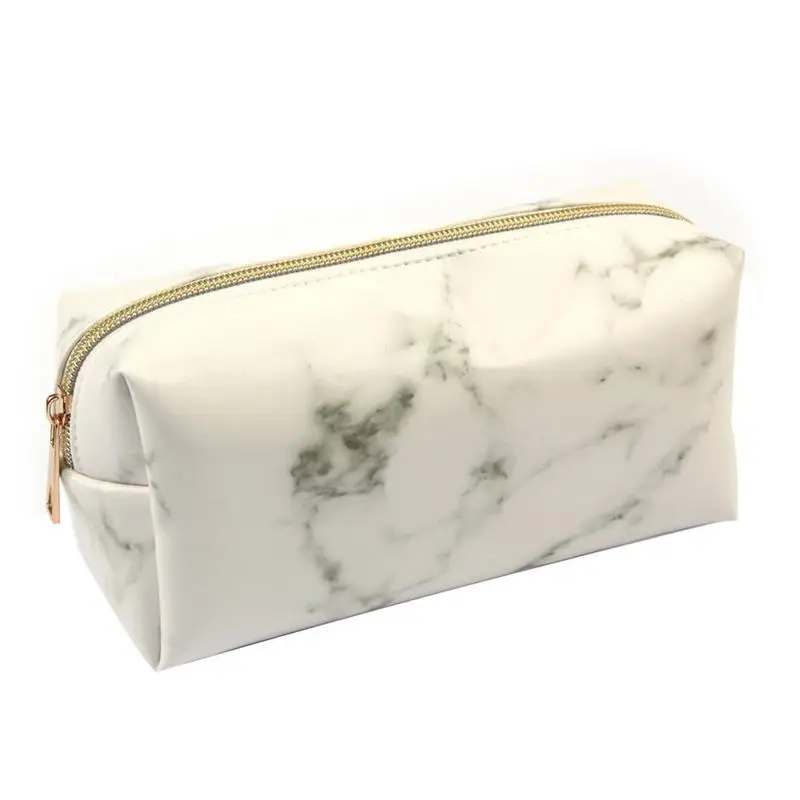 

Marble Cosmetic Bag Portable Wash Kit Brush Beauty Tool Toiletry Makeup Bags For Travel PU Organizer Purse Fashion Make Up Bag