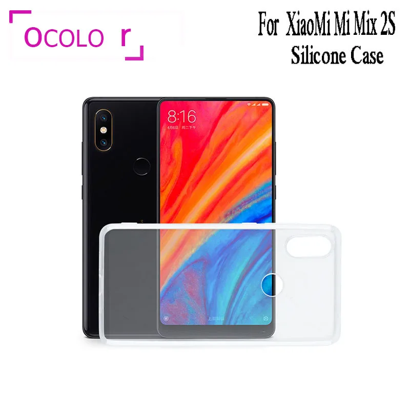 Защитный противоударный силиконовый чехол ocolor для XiaoMi Mi Mix 2S прозрачный из ТПУ