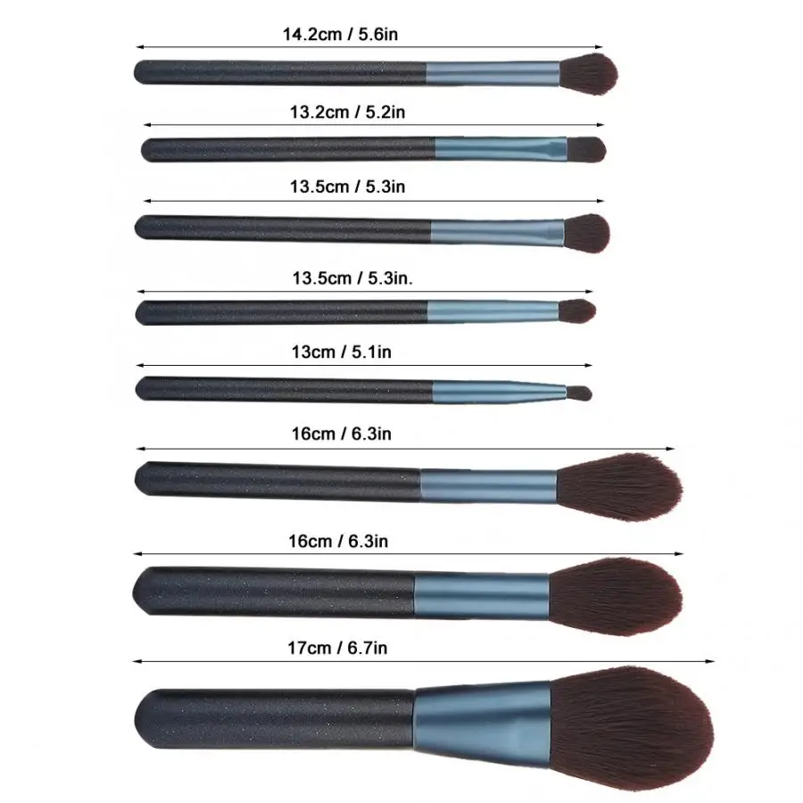 Набор кистей для макияжа профессиональный набор из 8 с мягкими волосами ручка