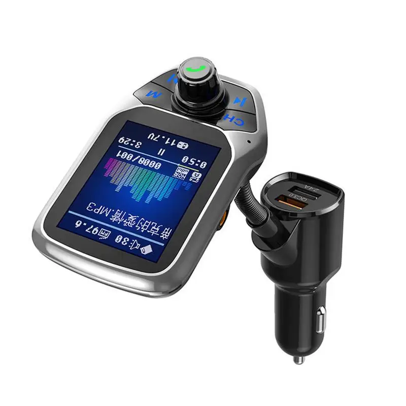 Двойное USB быстрое автомобильное зарядное устройство с QC3.0 T43 Bluetooth fm-передатчик