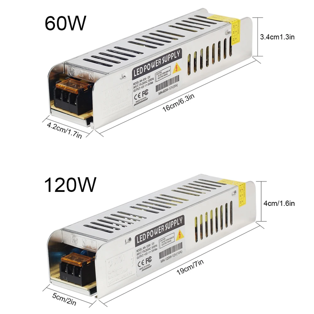 AC220V для DC12V светодиодный драйвер импульсный Питание 60 W 120 150 200 250 360 адаптер