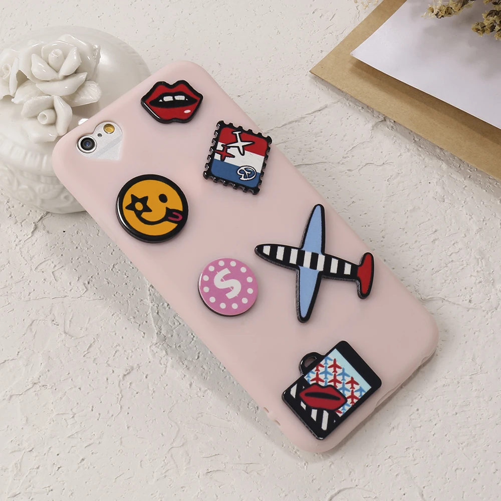 KISSCASE мягкий TPU для iPhone 7 6s 6 Plus милый мультяшный 3D чехол розовый Тонкий силиконовый