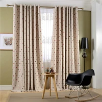 round precision jacquard curtain fabric window pastoral curtains cortinas living room blackout bedroom children geometric