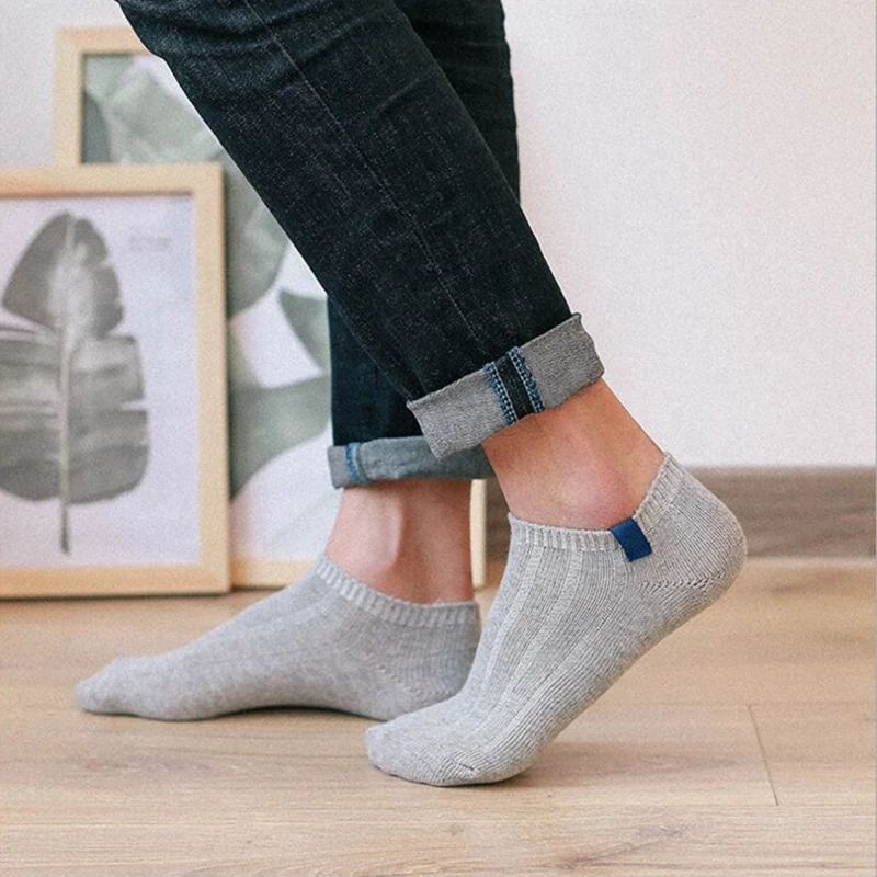 Harajuku Couple Cotton No Show Socks Men Women Knitted Warm Soft Short Preppy Style Solid Color Low Cut Ankle Unisex | Женская одежда