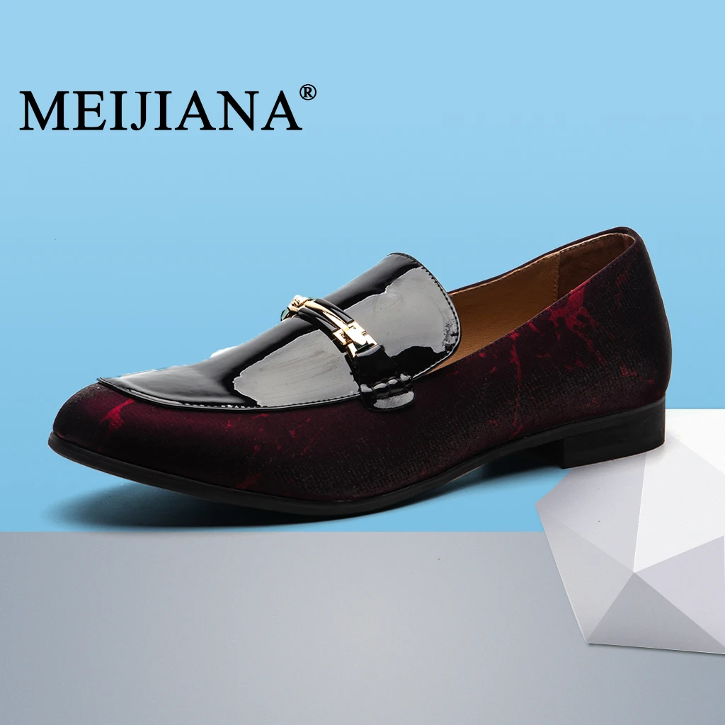 MEIJIANA Big Size Spring and Autumn Fashion Men's Casual Shoes Handmade Leather Men Loafers Brand Black | Обувь