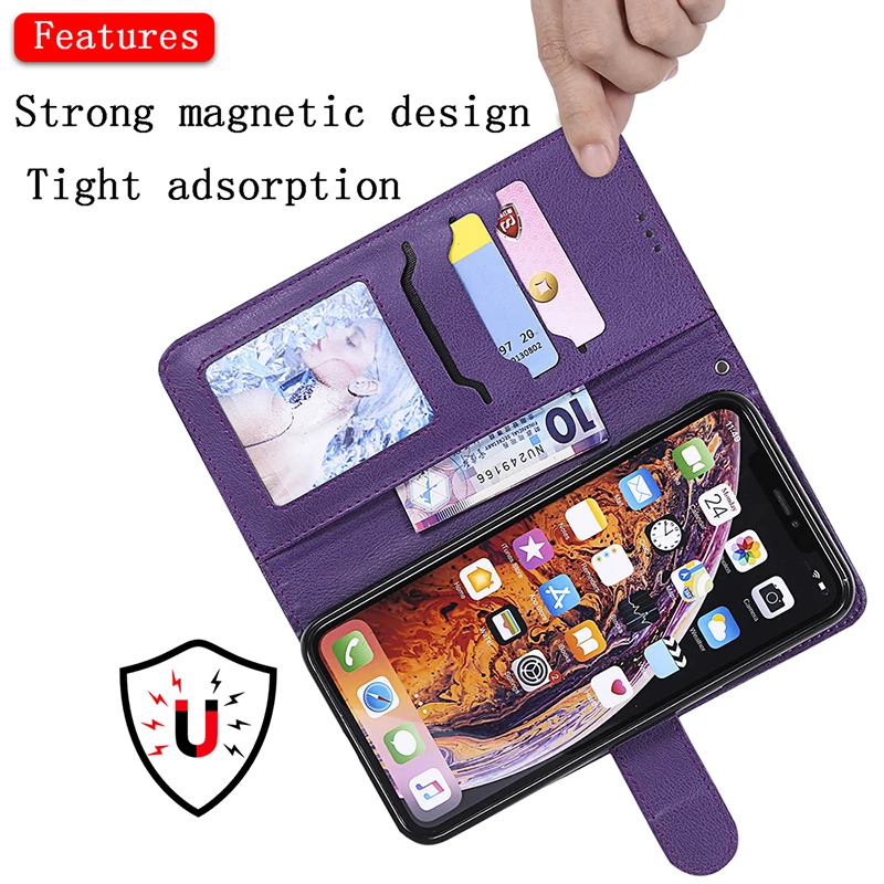 KEFO For Iphone XS Max Case Leather 2 in 1 Magnetic Detachable Flip Cover 5S SE 6S 7 8 Plus X 10 XR Card Slots Coque | Мобильные