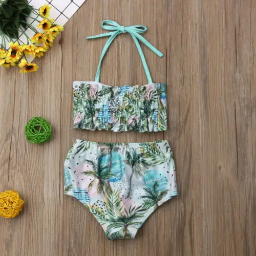 2PCS Pudcoco 2019 Brand NEW Kids Baby Girl Bikini Set Swimwear Bandage Tops Shorts Pants Swimsuit Outfit | Детская одежда и обувь