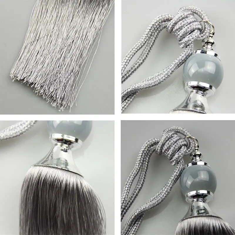 New 1 Pair Home Curtain Ball Cips Rope Tassels Tie Backs Buckle Belt Hanging Decor | Дом и сад