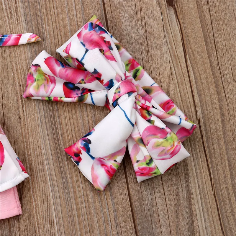 Fashion 3Pcs Toddler Kids Baby Girl Flower Ruffle Bikini Set Lovely Bottoms Headband Swimwear Swimsuit Hot Bathing Suit | Спорт и
