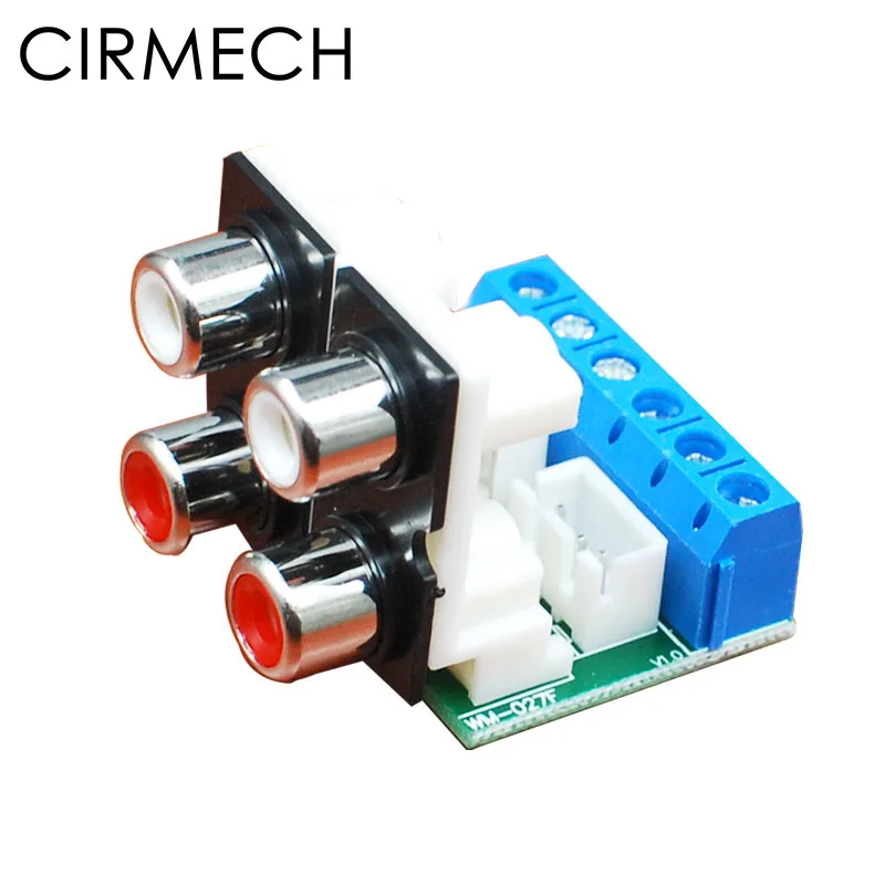 4 канальный разъем CIRMECH с RCA на двойной 3 контактный 2 54 5 08 для стереосистемы или