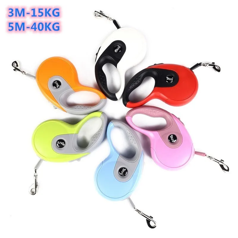 Прочный светоотражающий поводок для больших собак автоматическое выдвижное