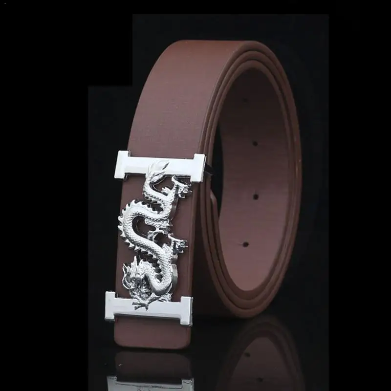 Высокое качество Для мужчин джинсы Повседневное пояс студент с драконом H модели