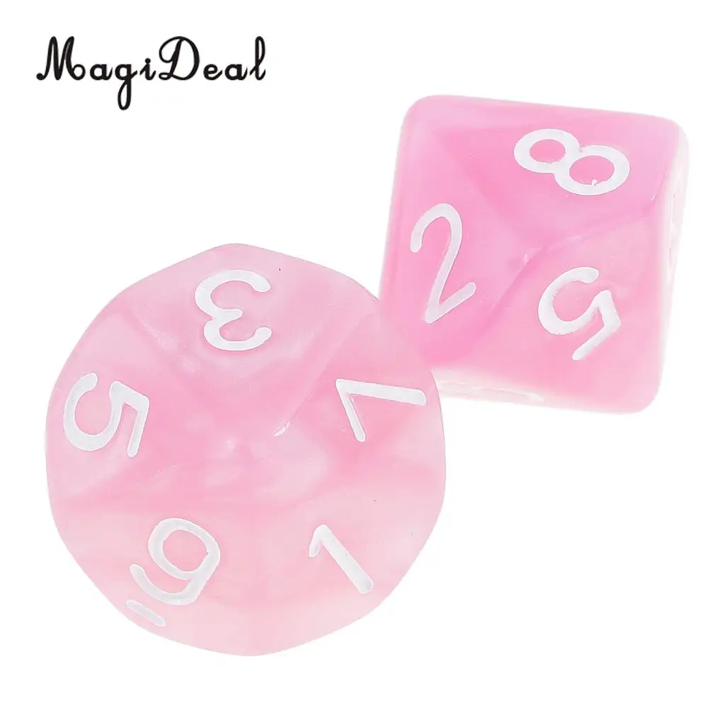 10 шт. двусторонних игральных костей MagiDeal D10 многогранные игральные кости для