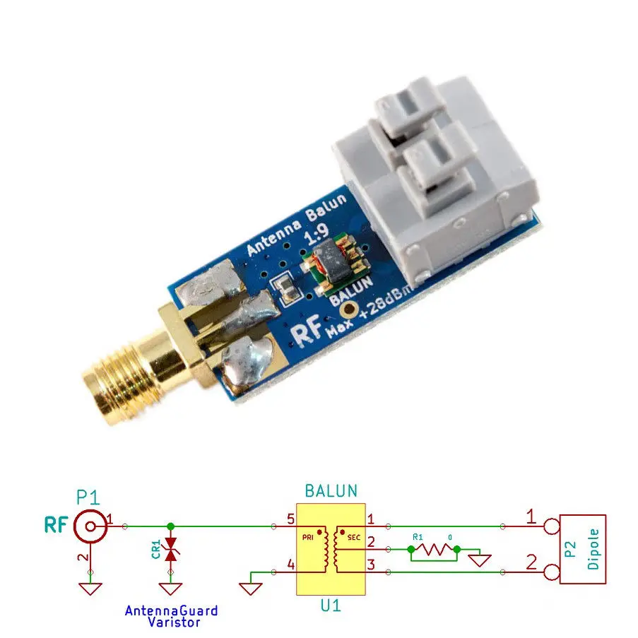 1:9 антенна HF Balun One Nine: маленький недорогой диапазон частот Длинная проводная