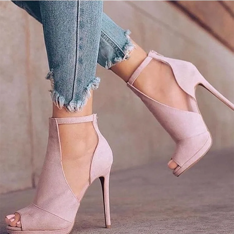 

Женские туфли на шпильке Moraima, розовые сандалии с открытым носком, туфли-лодочки на высоком тонком каблуке, лето 2019