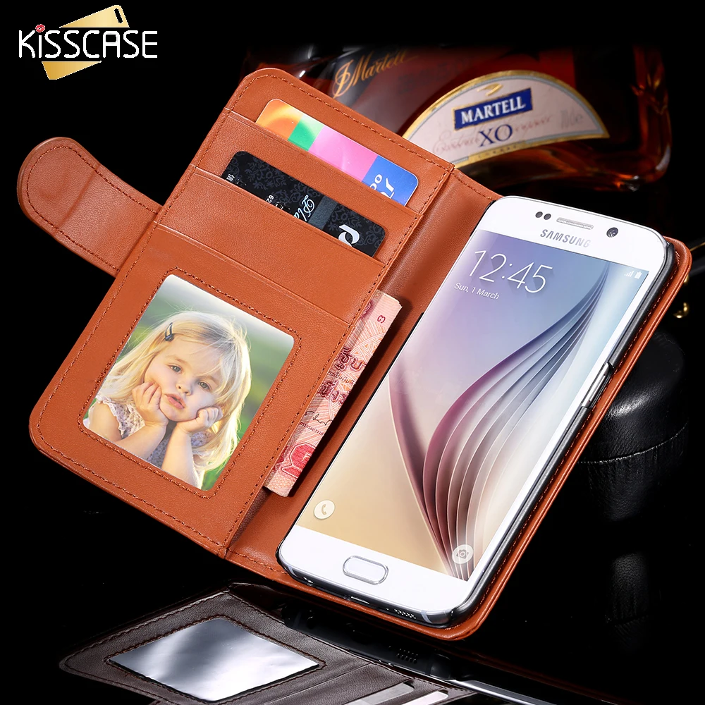 Чехол-книжка KISSCASE карамельного цвета для Samsung Galaxy S8 Plus Note 5 S5 S6 S7 edge чехол-кошелек