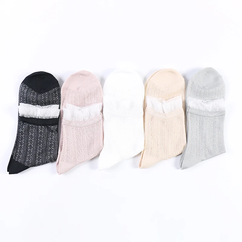 

Модные открытые тонкие женские носки из стеклянного Шелкового кружева антибактериальный и дезодорант функциональный