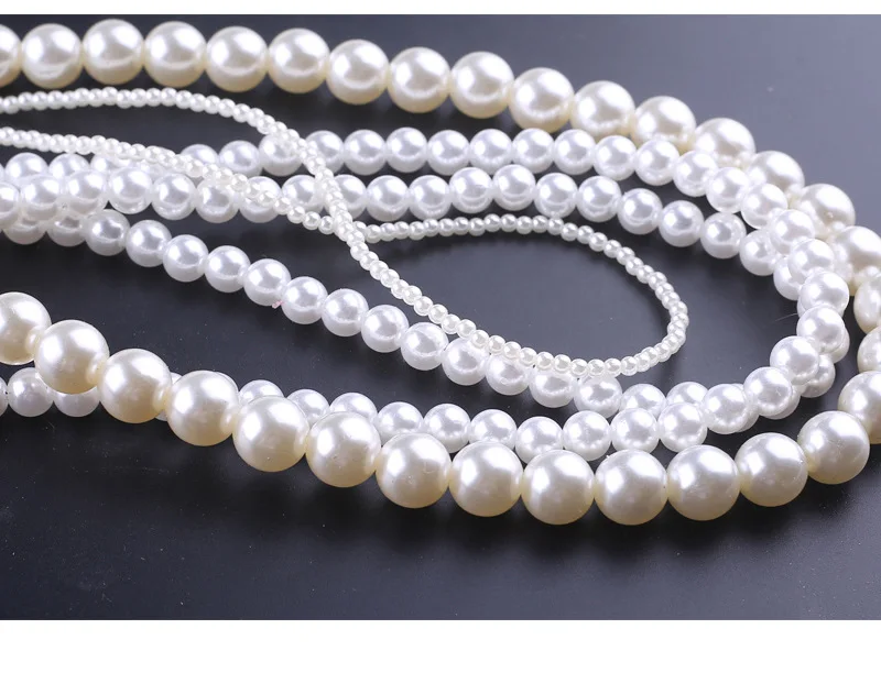 

Wholesale 500pcs 4-20mm Straight Holes Acrylic Imitation Pearl Beige Bracelet Round Beads For DIY Craft Jewelry Making Supplies