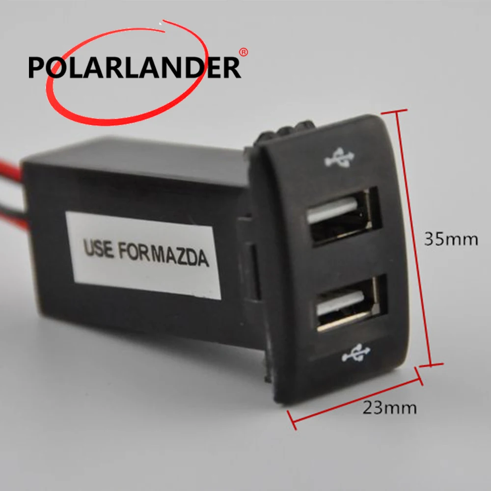 Горячее двойное зарядное устройство USB 12V 2.1A для Mazda Автомобильное гнездо