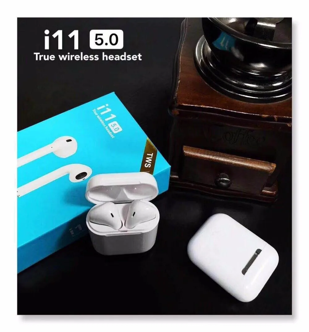 Беспроводная гарнитура i11 Bluetooth Tws 5 0 зарядка сенсорный бинауральный спортивный