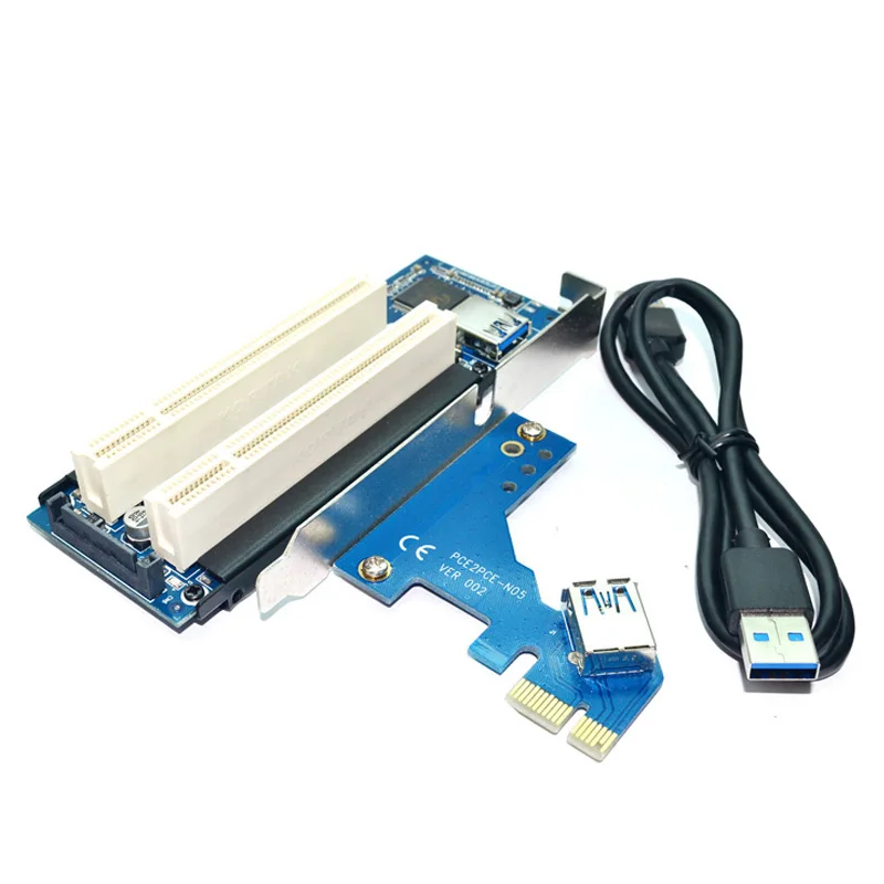 Настольный Pci Express E к адаптер карта Pcie двойной слот расширения Usb 3 0 добавить на