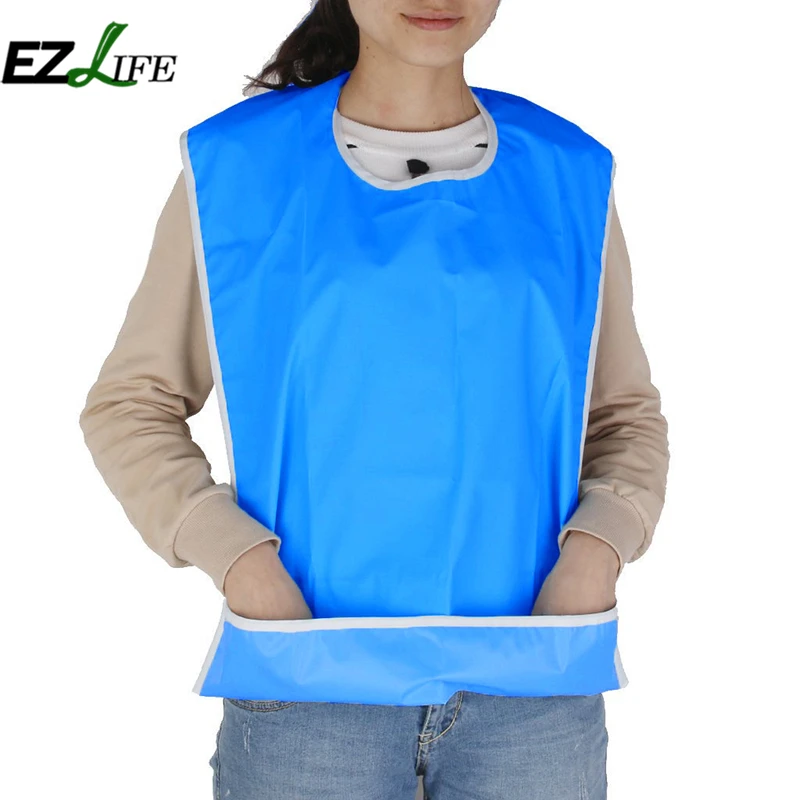 

EZLIFE Waterproof Safe Apron High Quality Adults Mealtime Bib Adjustable Apron Clothes Protector Bibs Kitchen Apron ZH01499