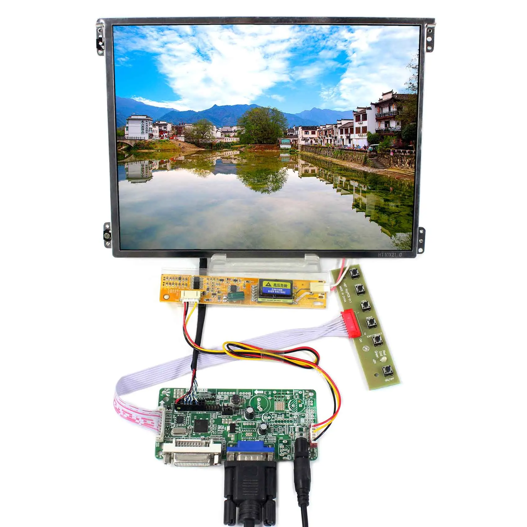 

HD MI VGA AV USB RF LCD Controller Board T.V56.03 work with 10.4inch HT10X21-311 1024X768 IPS LCD Screen