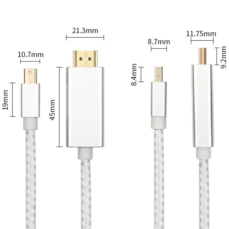 Mini DisplayPort to HDMI Cable 6 Feet - Braided DP Display Compatible Laptop PC Monitor | Электроника