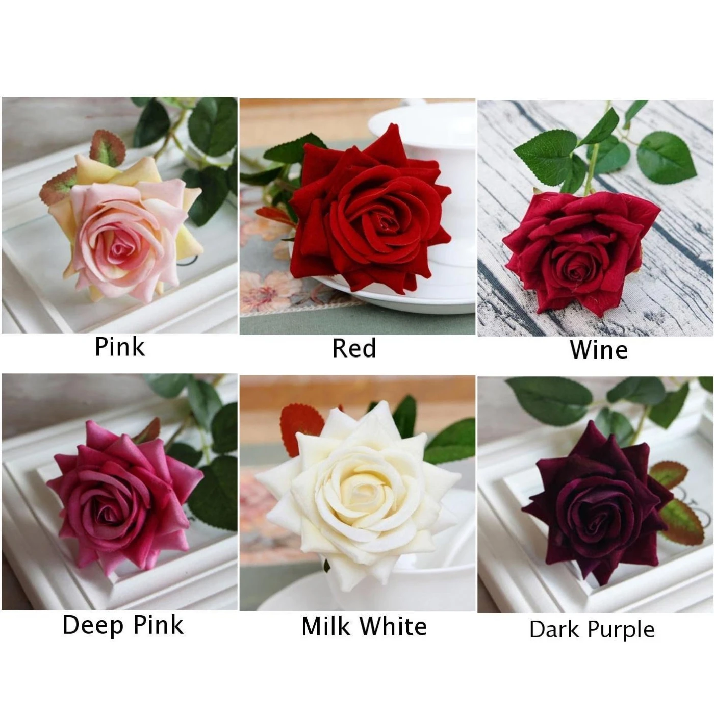 Руно Искусственный Поддельные розы цветок шелковые цветы лист дома свадебный