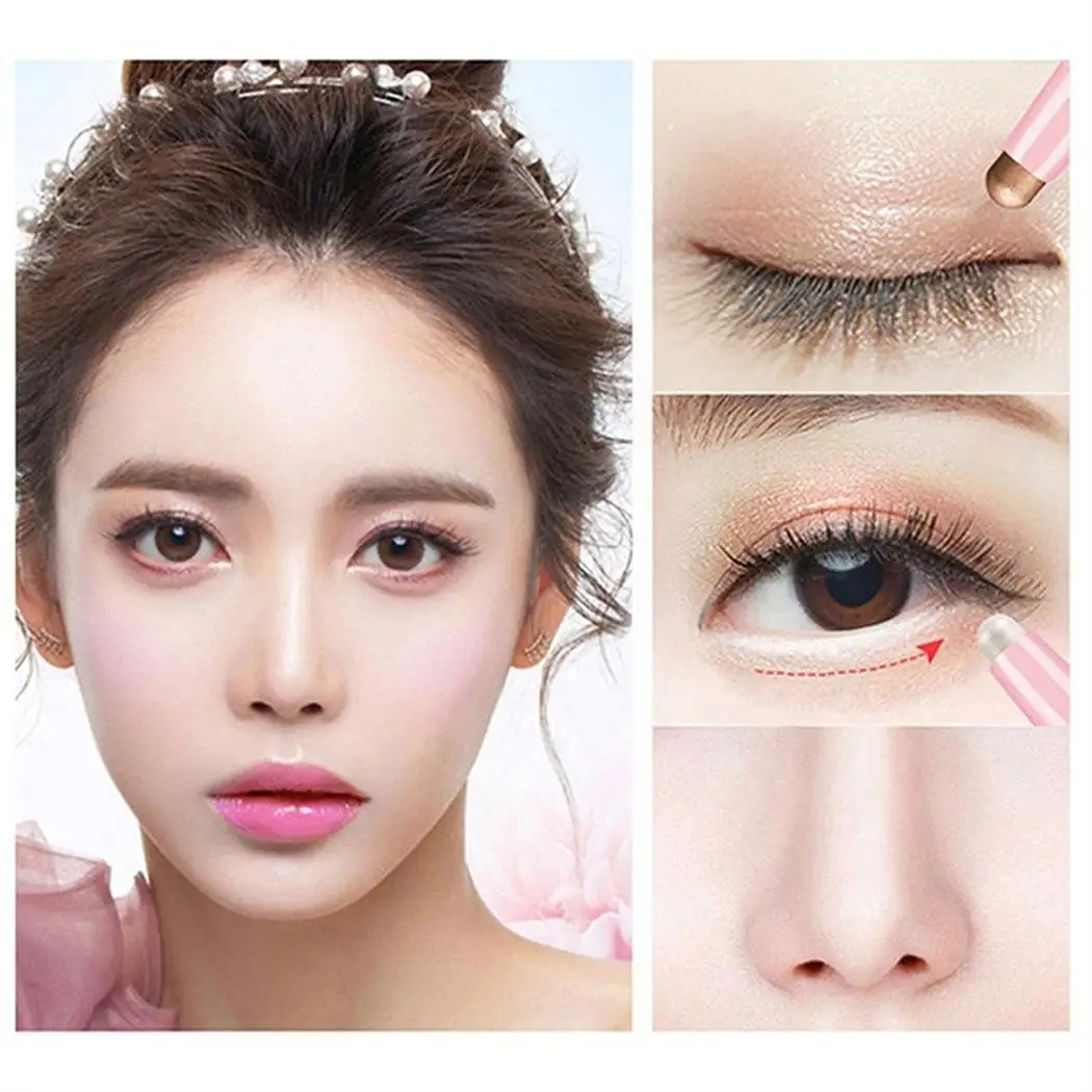 Макияж Лицо новый косметический крем розовый глаз светящиеся тени для век