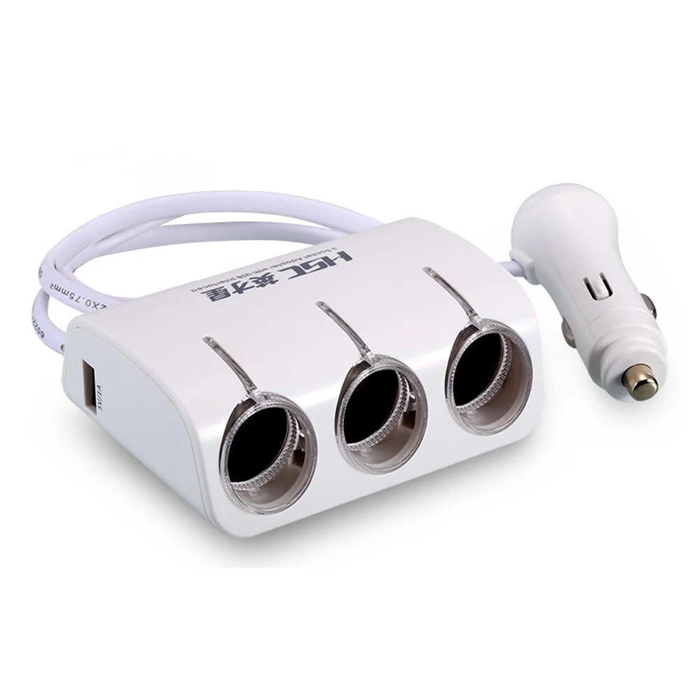 HSC multifunction 120W 2 USB port car with one to three cigarette lighter socket charger adapter | Электроника