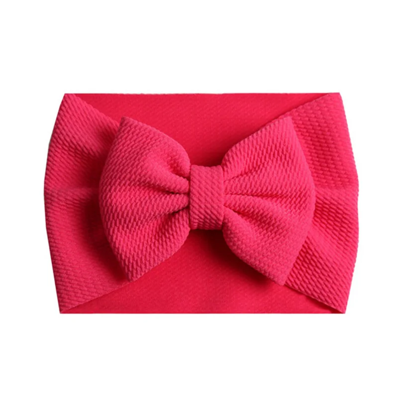 

For Girls 2019 New Elastic Hair Accessories Popular Turban Big Bowknot DIY Headwrap 1PC Kids Textured Fabric Hair Band Headband