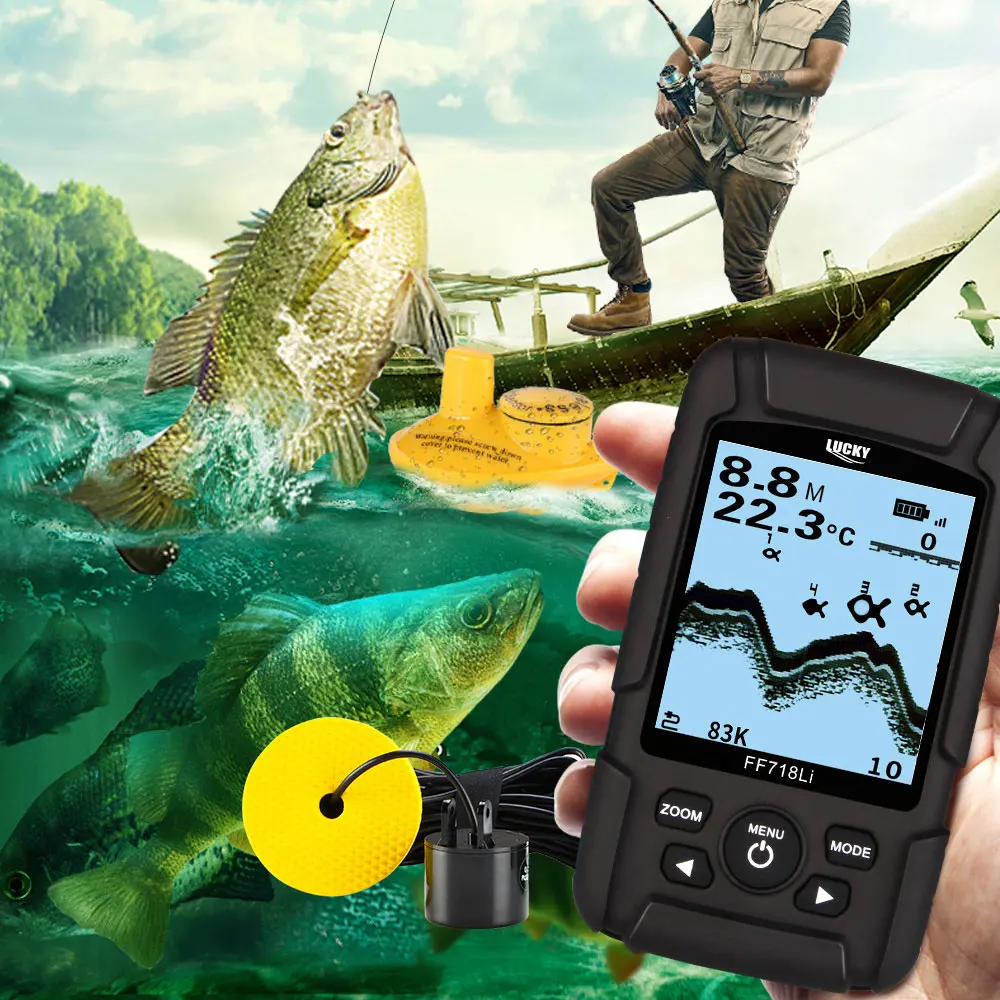LUCKY FF718LiD USB Перезаряжаемый беспроводной дистанционный Sonar сенсор 200 м глубина воды