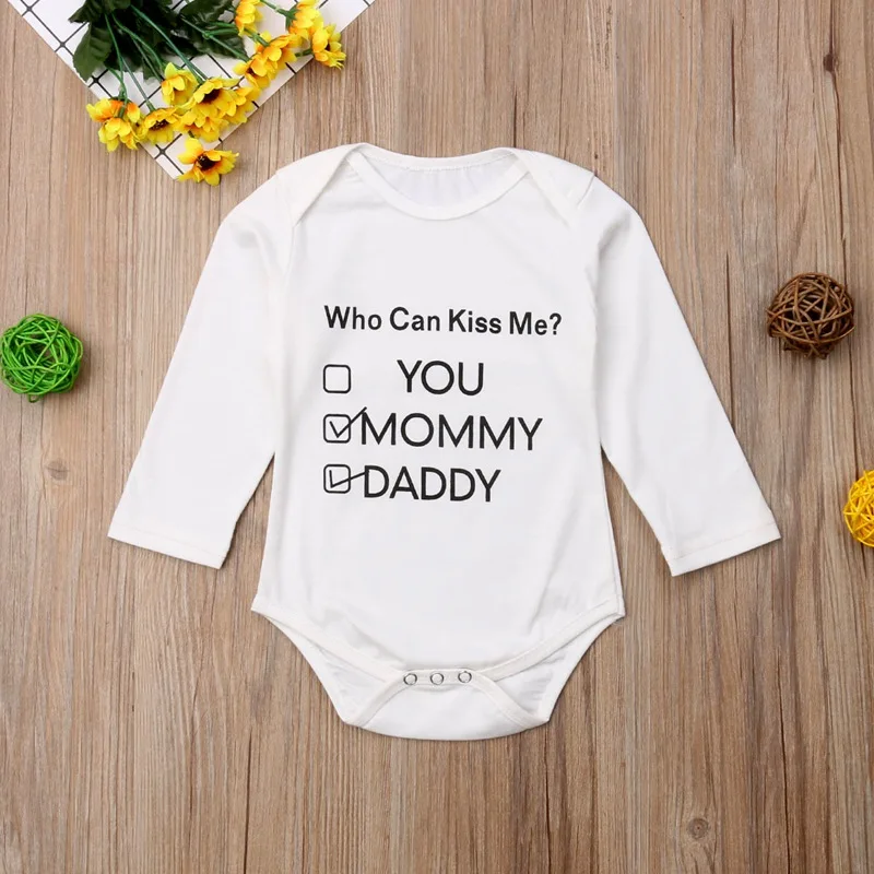 Одежда для новорожденных маленьких мальчиков и девочек с буквенным принтом