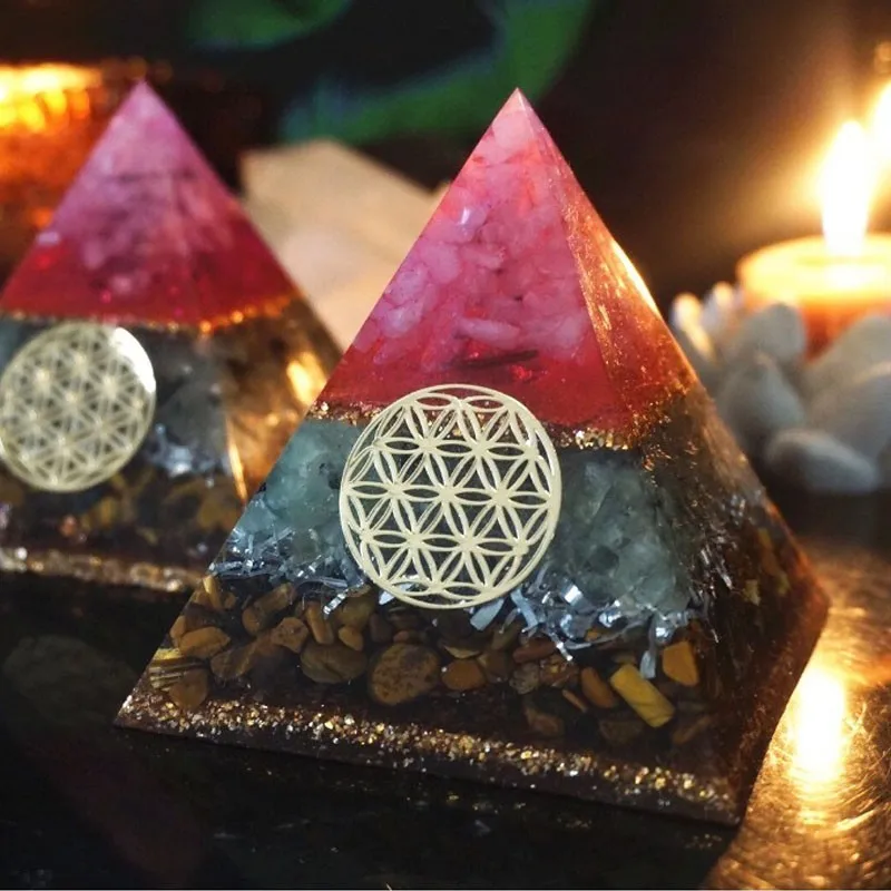 Orgonite Aura High Frequency Energy Pyramid Helping Love Business Soothe The Soul Yoga Meditation Decoration Gift