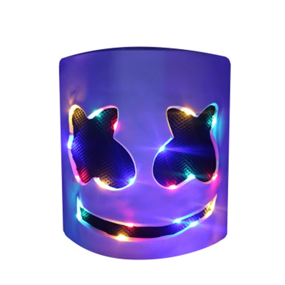 Яркое полноголовое освещение новинка дискотека DJ светодиодный маска Marshmello шапки